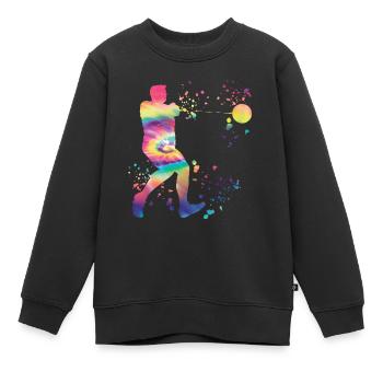 Lanceur de marteau Colorsplash Lancer de marteau - Sweat Premium enfant bio - noir - Devant - AI Model Kid Female (0cm)