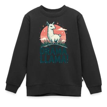 PAS DE DRAME LAMA - Sweat Premium enfant bio - noir - Devant - AI Model Kid Female (0cm)