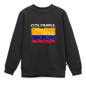 Kolumbien - Kinder Premium Organic Sweatshirt - Schwarz - Vorne - AI Model Kid Female (0cm)