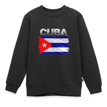 Kuba - Kinder Premium Organic Sweatshirt - Schwarz - Vorne - AI Model Kid Female (0cm)