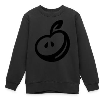 Apfel - Kinder Premium Organic Sweatshirt - Schwarz - Vorne - AI Model Kid Female (0cm)