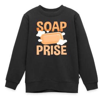 Lustiger Seifenwitz Soap Prise Überraschung - Kinder Premium Organic Sweatshirt - Schwarz - Vorne - AI Model Kid Female (0cm)