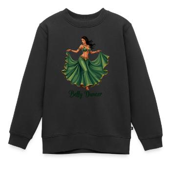 Bauchtanz Bauchtänzerin Bauchtanzkurse - Kinder Premium Organic Sweatshirt - Schwarz - Vorne - AI Model Kid Female (0cm)