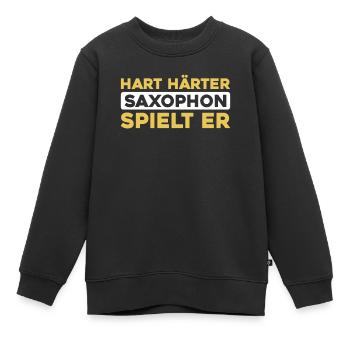 Saxophon Saxofon - Kinder Premium Organic Sweatshirt - Schwarz - Vorne - AI Model Kid Female (0cm)
