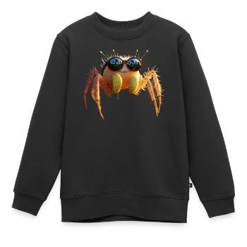 Spinne Vogelspinne Tarantel Liebe Arachnid Spinnen - Kinder Premium Organic Sweatshirt - Schwarz - Vorne - AI Model Kid Female (0cm)