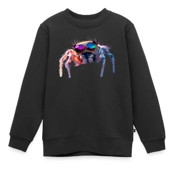 Spinne Vogelspinne Tarantel Liebe Arachnid Spinnen - Kinder Premium Organic Sweatshirt - Schwarz - Vorne - AI Model Kid Female (0cm)