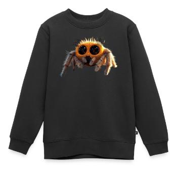 Spinne Vogelspinne Tarantel Liebe Arachnid Spinnen - Kinder Premium Organic Sweatshirt - Schwarz - Vorne - AI Model Kid Female (0cm)