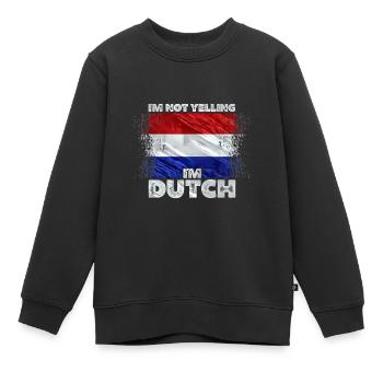 Niederlande - Kinder Premium Organic Sweatshirt - Schwarz - Vorne - AI Model Kid Female (0cm)