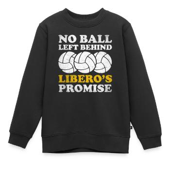 Volley-ball Libero - Sweat Premium enfant bio - noir - Devant - AI Model Kid Female (0cm)