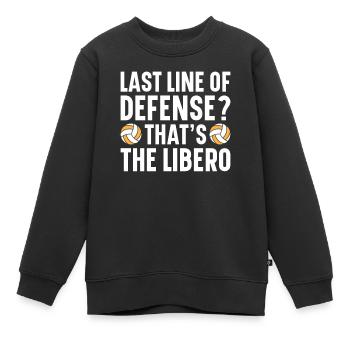 Volley-ball Libero - Sweat Premium enfant bio - noir - Devant - AI Model Kid Female (0cm)