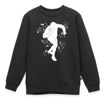 Lanceur de poids Colorsplash Lancer de poids - Sweat Premium enfant bio - noir - Devant - AI Model Kid Female (0cm)
