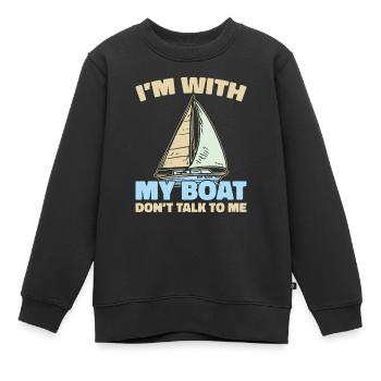 Voilier Voilier - Sweat Premium enfant bio - noir - Devant - AI Model Kid Female (0cm)