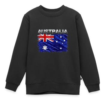 Australien - Kinder Premium Organic Sweatshirt - Schwarz - Vorne - AI Model Kid Female (0cm)