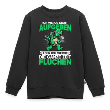 Ich Werde Nicht Aufgeben Schildkröte Läufer - Kinder Premium Organic Sweatshirt - Schwarz - Vorne - AI Model Kid Female (0cm)