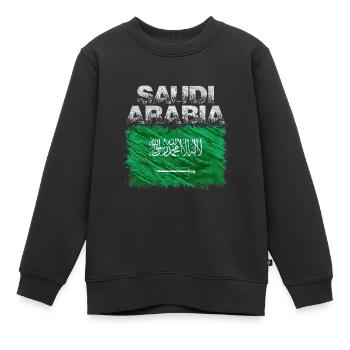 Arabie - Sweat Premium enfant bio - noir - Devant - AI Model Kid Female (0cm)