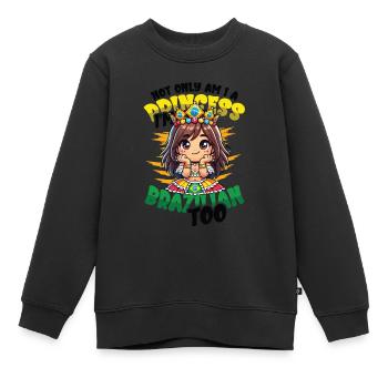 Mädchen Brazilianische Herkunft Brasilien - Kinder Premium Organic Sweatshirt - Schwarz - Vorne - AI Model Kid Female (0cm)