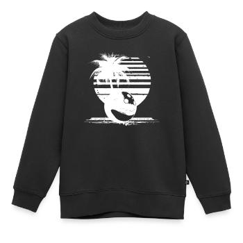 Boule de bowling - Sweat Premium enfant bio - noir - Devant - AI Model Kid Female (0cm)