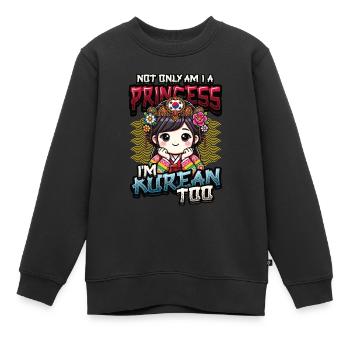 Mädchen Koreanische Herkunft Südkorea - Kinder Premium Organic Sweatshirt - Schwarz - Vorne - AI Model Kid Female (0cm)