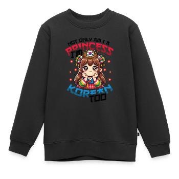 Mädchen Koreanische Herkunft Südkorea - Kinder Premium Organic Sweatshirt - Schwarz - Vorne - AI Model Kid Female (0cm)