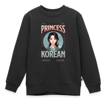 Mädchen Koreanische Herkunft Südkorea - Kinder Premium Organic Sweatshirt - Schwarz - Vorne - AI Model Kid Female (0cm)