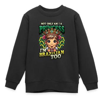 Mädchen Brazilianische Herkunft Brasilien - Kinder Premium Organic Sweatshirt - Schwarz - Vorne - AI Model Kid Female (0cm)