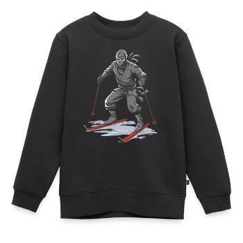 Ski Après-ski Ski Ninja - Sweat Premium enfant bio - noir - Devant - AI Model Kid Female (0cm)