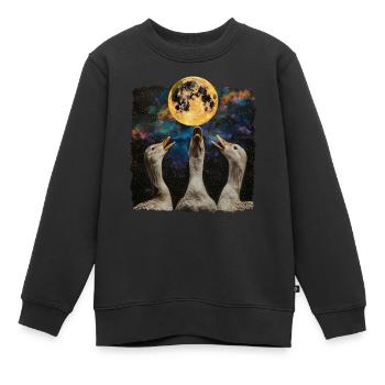 Canards Ferme Animal Fermier Lune Hurlante - Sweat Premium enfant bio - noir - Devant - AI Model Kid Female (0cm)