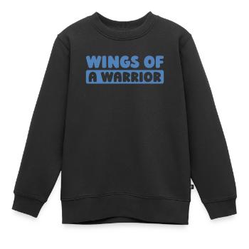 Paramotor Gleitschirmfliegen - Kinder Premium Organic Sweatshirt - Schwarz - Vorne - AI Model Kid Female (0cm)