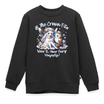 Fee Fairy Fairycore - Kinder Premium Organic Sweatshirt - Schwarz - Vorne - AI Model Kid Female (0cm)