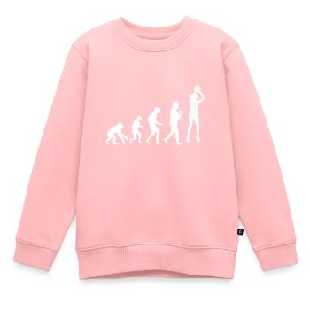 T-shirt de basket-ball B-ball Dunking Rebound Player - Sweat Premium enfant bio - rose - Devant - AI Model Kid Female (0cm)