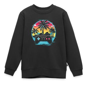 Videospiele Vaporwave - Kinder Premium Organic Sweatshirt - Schwarz - Vorne - AI Model Kid Female (0cm)