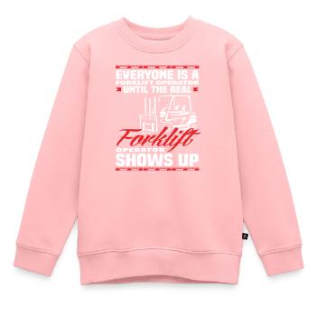 Echter Gabelstaplerfahrer Spruch Lustig - Kinder Premium Organic Sweatshirt - Rosa - Vorne - AI Model Kid Female (0cm)