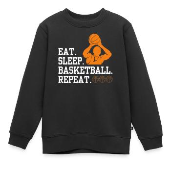 T-shirt de basket-ball B-ball Dunking Rebound Player - Sweat Premium enfant bio - noir - Devant - AI Model Kid Female (0cm)