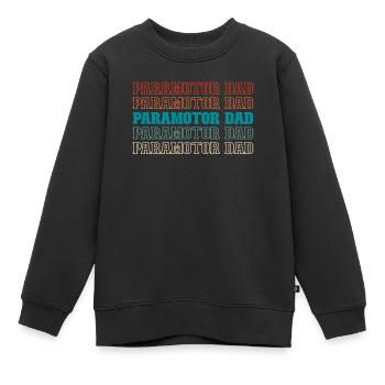 Paramotor Gleitschirmfliegen - Kinder Premium Organic Sweatshirt - Schwarz - Vorne - AI Model Kid Female (0cm)