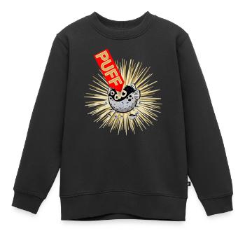 Puff - Kinder Premium Organic Sweatshirt - Schwarz - Vorne - AI Model Kid Female (0cm)
