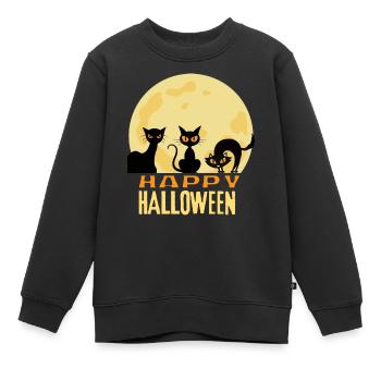 Happy Halloween - Kinder Premium Organic Sweatshirt - Schwarz - Vorne - AI Model Kid Female (0cm)