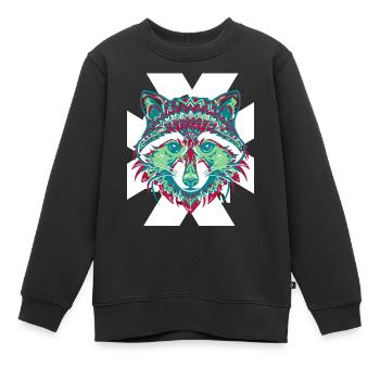 Fuchs - Kinder Premium Organic Sweatshirt - Schwarz - Vorne - AI Model Kid Female (0cm)