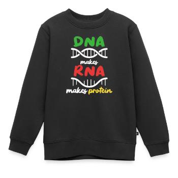 Aus DNA wird RNA wird Protein - Kinder Premium Organic Sweatshirt - Schwarz - Vorne - AI Model Kid Female (0cm)