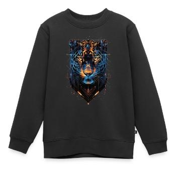 Jaguar - Sweat Premium enfant bio - noir - Devant - AI Model Kid Female (0cm)