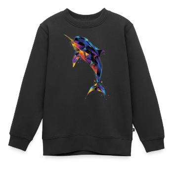 Narwal - Kinder Premium Organic Sweatshirt - Schwarz - Vorne - AI Model Kid Female (0cm)