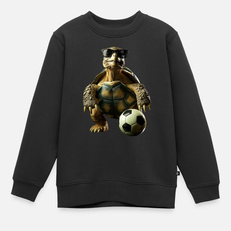 Schildkröte - Kinder Premium Organic Sweatshirt - Schwarz