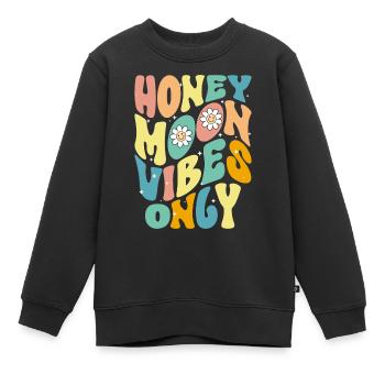 Lune de miel Mari Femme Couple Vacances - Sweat Premium enfant bio - noir - Devant - AI Model Kid Female (0cm)