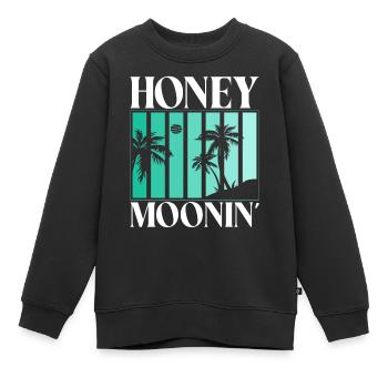 Lune de miel Mari Femme Couple Vacances - Sweat Premium enfant bio - noir - Devant - AI Model Kid Female (0cm)