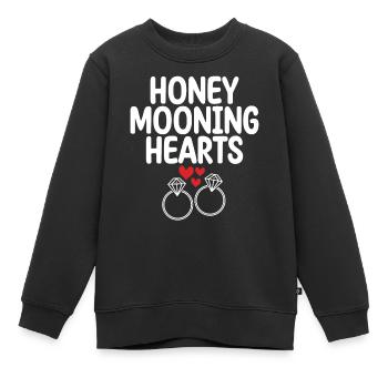 Lune de miel Mari Femme Couple Vacances - Sweat Premium enfant bio - noir - Devant - AI Model Kid Female (0cm)