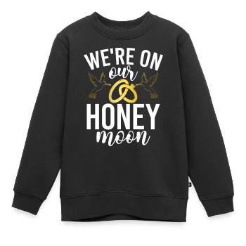 Lune de miel Mari Femme Couple Vacances - Sweat Premium enfant bio - noir - Devant - AI Model Kid Female (0cm)