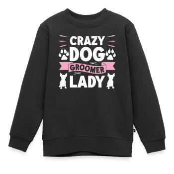Hundegruamwelpen Haustier -Pflege -Job Salon - Kinder Premium Organic Sweatshirt - Schwarz - Vorne - AI Model Kid Female (0cm)