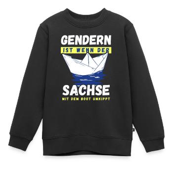 Gendern Tshirt Herren Damen Lustig Witzig Spruch - Kinder Premium Organic Sweatshirt - Schwarz - Vorne - AI Model Kid Female (0cm)