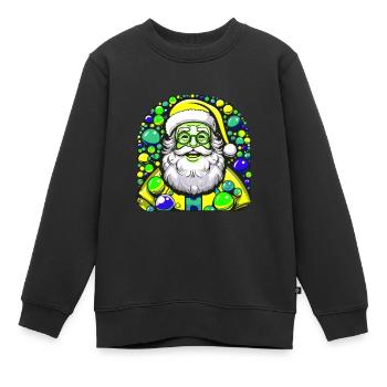 Père Noël Père Noël Père Noël - Sweat Premium enfant bio - noir - Devant - AI Model Kid Female (0cm)