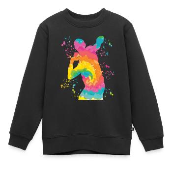Lanceur de poids Colorsplash Lancer de poids - Sweat Premium enfant bio - noir - Devant - AI Model Kid Female (0cm)
