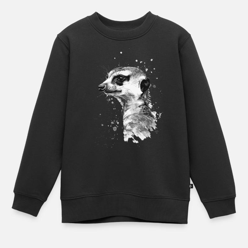 Erdmännchen - Kinder Premium Organic Sweatshirt - Schwarz